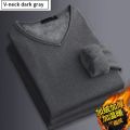 Winter Men's Thickening Velvet Warm Tops Men's Winter Long-sleeved Thermal Underwer Male Round Neck Fashion T-shirt M-5XL. 