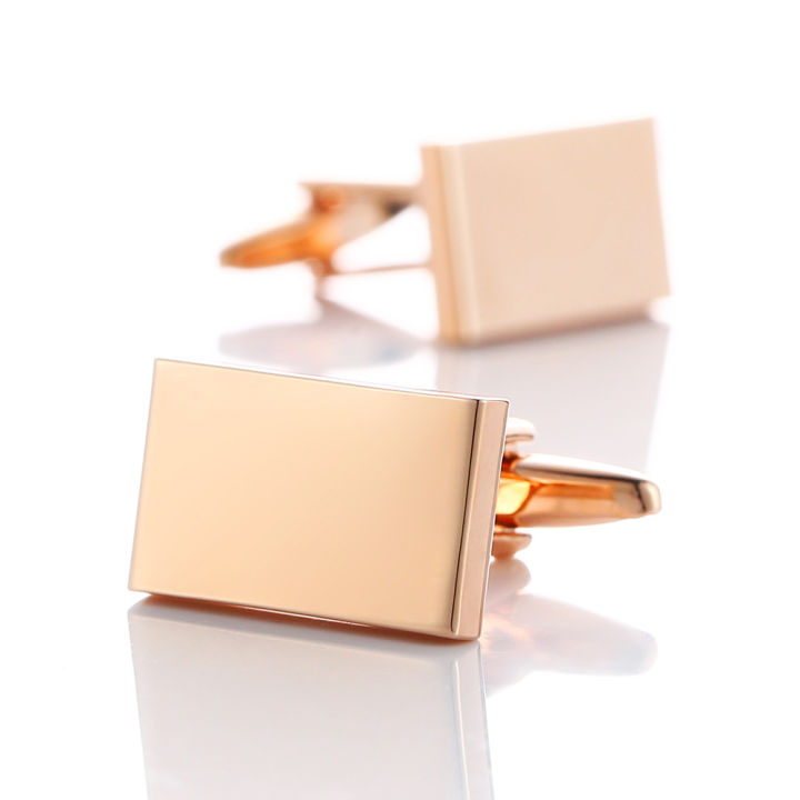 Simple%20Style%20Rectangle%20Cufflinks%20For%20Mens%20French%20Style%20Shirt%20Blank%20Buttons%20Business%20Metal%20Copper%20Brass%20Groom%20Gemelos%20Gifts%20-%20Image%205