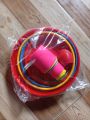 Ring Toss Game With 18 Stand - Floatable Ring - Multi -Colored Durable Plastic Rings - Competitive Tossing Game for Kids and Adults - 16 cm ( 6.3inch ) and 14 .5 cm ( 5.7 inch ) rings. 