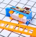 Battery operated children’s electric cute small Train stall toy children’s puzzle assemble. 