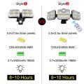 Adjustable LED Solar Light Outdoor Solar Powered Garden Lawn Light PIR Motion Sensor Wall Lamp Waterproof Infrared Sensor Light solar panel with remote control. 