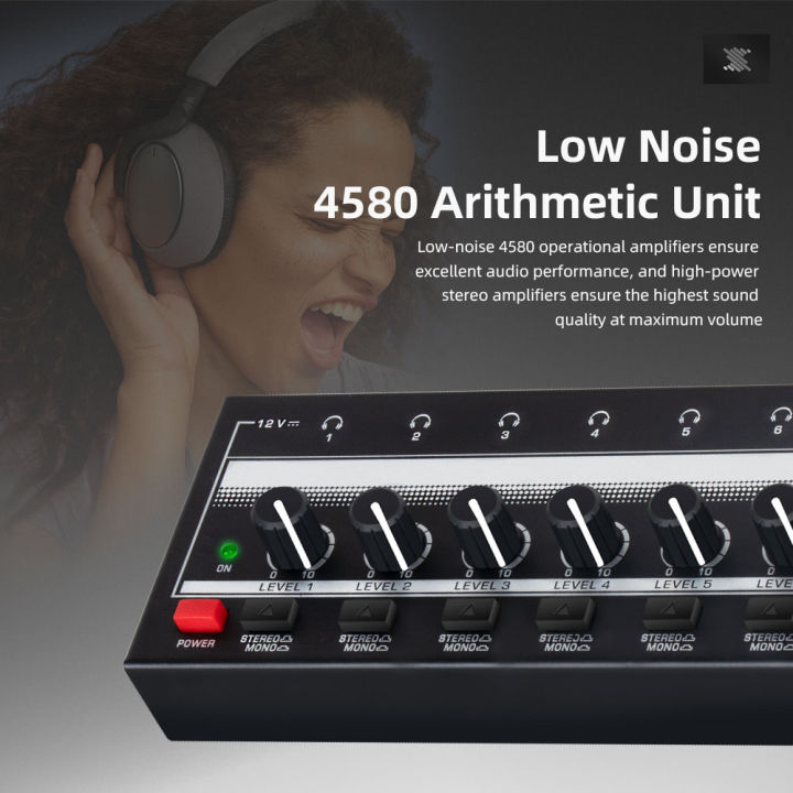 8%20Channels%20Headphone%20Amplifier%20Mini%20Amplifier%20with%20Stereo/Mono%20Switch%20Professional%20Ultra-Compact%20HiFi%20Stereo%20Audio%20Amplifier%20-%20Image%206