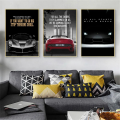 Luxury Sports Cars Canvas Print  It All Starts With a Dream Motivational Wall Art for Office Decor. 
