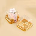 50pcs Clear Plastic Mini Cake Box Set  Baking and Kitchen Tools, ldeal for Camping, Dining, Restaurants and Bakeries. 