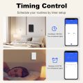 Manhot Tuya ZigBee US Smart Light Switch 1-4 Gang Push Button Wall Switch No Neutral Wire Required Work With Alexa Google Home lightify. 