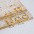 4Pairs Stainless Steel Small CZ Hoop Star BalL Stud Earrings Set for Women, 18K Gold Plated Earring Stack for Multiple Piercing. 