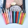 2-10mm Rubber Handle Crochet Hooks Needles Grip Ergonomic Handle Knit Weave Craft Yarn Sewing Tools Crochet Knitting Needles.