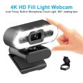 Portable Full HD 1080P 2K 4K Webcam PC Latops Auto Focus Fill Light Web Camera With Microphone for Network Live Conference. 