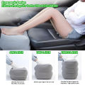 Inflatable Sleeping Foot Rest Pillow for Air Travel, PVC Adjustable 3-Layer Flight Footstool Cushion for Car Office. 