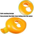 Duck Shaped Baby Swimming Ring, Inflatable Baby Swimming Float PVC Safety Aid Float Seat Circle Swim Float Boat with Double Handle and Inflator for Age 6 Months to 3 Years Toddler Floating Training. 