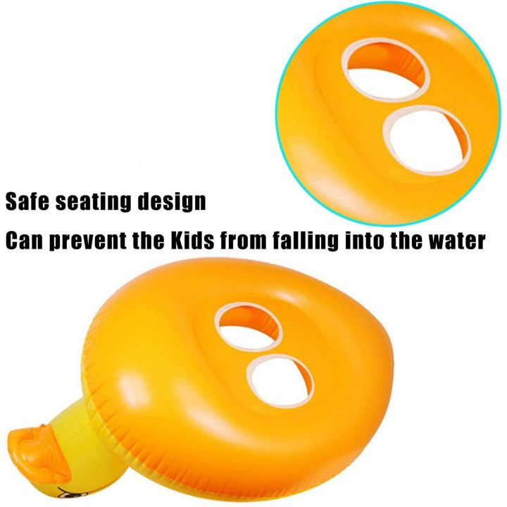 Duck%20Shaped%20Baby%20Swimming%20Ring,%20Inflatable%20Baby%20Swimming%20Float%20PVC%20Safety%20Aid%20Float%20Seat%20Circle%20Swim%20Float%20Boat%20with%20Double%20Handle%20and%20Inflator%20for%20Age%206%20Months%20to%203%20Years%20Toddler%20Floating%20Training%20-%20Image%204