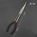 High Quality Multifunctional 1pc Fishing Pliers Curve Straight Long Handle Carbon Steel Gripper DIY Manual Tool. 