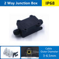 IP68 Waterproof Junction Box 2/3 Way Outdoor Cable Connector, Electrical Box with Wire Connectors for Garden Landscape Lighting. 