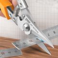 JRF Stainless Steel Scissors Tin Snips Metal Sheet Cutting Scissor PVC Pipe Cutter Professional Industrial Shears. 