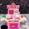 Kids pretend play pink/blue kitchen set with water circulation and dish washer toy 35*39*14 cm. 