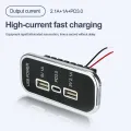 35.5W PD3.0 Car Charger Socket Dual USB 3.1A Type-C Fast Charging Splitter Outlet Power Adapter For Motorcycle Truck ATV Boat RV. 