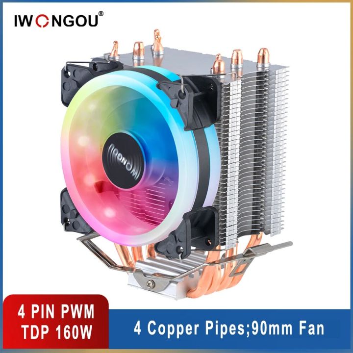 IWONGOU X99 Processor Cooler Am4 4 Heatpipes Radiator IWONGOU 4Pin PWM ...