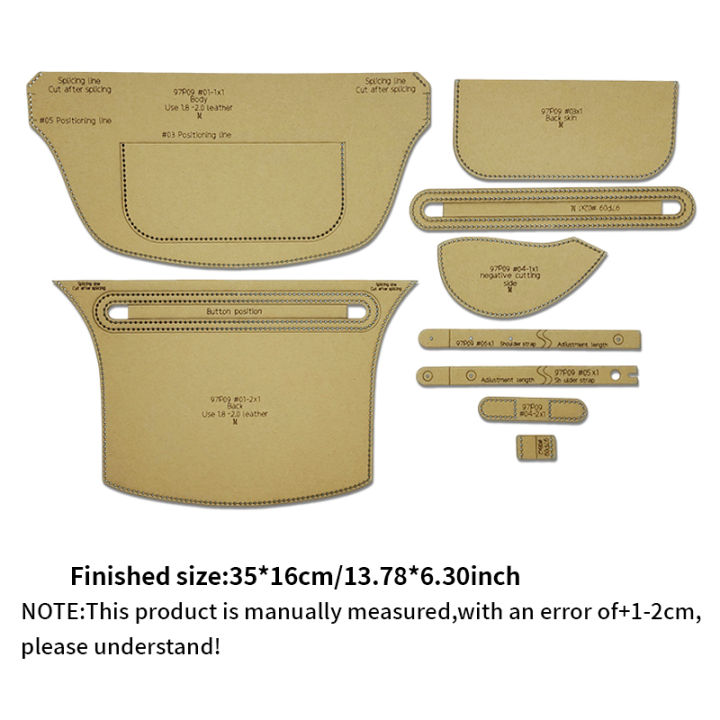 YOMDID%209PCS%20Handmade%20Leather%20Chest%20Bag%20Crossbody%20Backpack%20Making%20Sewing%20Pattern%20Kraft%20Template%20DIY%20Purse%20Making%20Kraft%20Stencil%20-%20Image%205