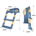 R for Rabbit Hiltop Step Stool Potty-Trainer Seat Ladder Step Up Training Stool Non-Slip Steps Ladder Adjustable Foldable for Kids Baby 1 to 7 Years (Blue Yellow) | INeedz CCS 295. 