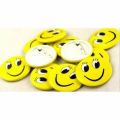 Customized round pin badge. 