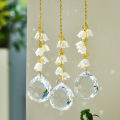 2pcs Lily of the Valley Sun Catcher Crystal Sun Catcher Car Hook, Car Pendant, Flower Bead Pendant, Room Decor, Home Decor.