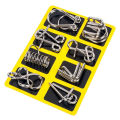 8 Pcs Metal Wire Puzzle Set, Brain Teaser IQ Logic Games for Adults, Challenging Montessori Mind Puzzles for Focus & Skill Train.