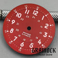 GRAMOCK Pilot Dial 29mm White Field Watch Dial Yellow Number For NH35 ETA PT5000 Miyota DG2813 ST2130 Movement Hand Set Luminous. 