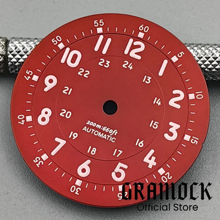GRAMOCK%20Pilot%20Dial%2029mm%20White%20Field%20Watch%20Dial%20Yellow%20Number%20For%20NH35%20ETA%20PT5000%20Miyota%20DG2813%20ST2130%20Movement%20Hand%20Set%20Luminous%20-%20Image%203