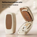 Multifunctional Pill Splitter with Storage Compartment 2/3/4 Parts Dustproof Pill Divider Storage Box Divide Organizer Crusher. 