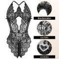 Women Sexy Lace Lingerie Hollow Bra Set Deep V Open Bra Porn Underwear Set Hot Sexy Transparent Bodysuit Dress. 