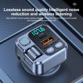 Car Bluetooth Receiver Usb U Disk Read Pd20W Fast Charging Digital Display Car Mobile Phone Adapter Fm Transmiter for Cellphones.