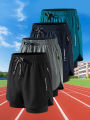 Summer Men Running Shorts Fitness Gym Training 2 in 1 Sports Shorts Quick Dry WorkoutJogging Double Deck Shorts. 