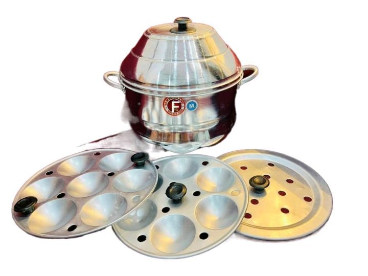 aluminium idli make idli steamer Cocker with 2 idli plates