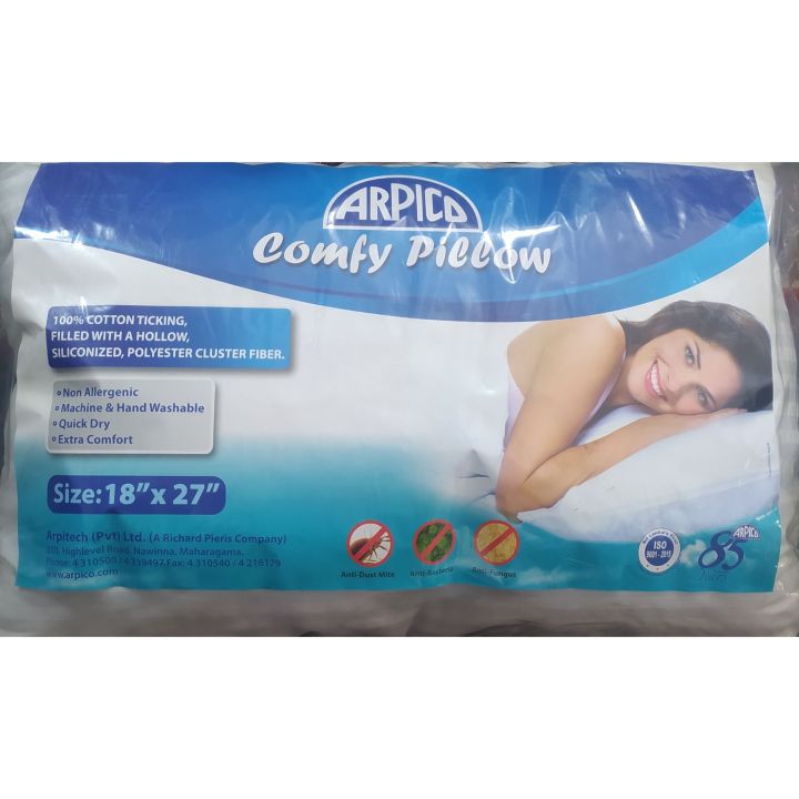 Arpico Comfy pillow 18x27inch, 100% cotton Ticking. | Daraz.lk