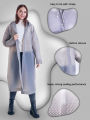 Thick drawstring EVA raincoat, outdoor travel and fishing raincoat, portable long waterproof one-piece raincoat.