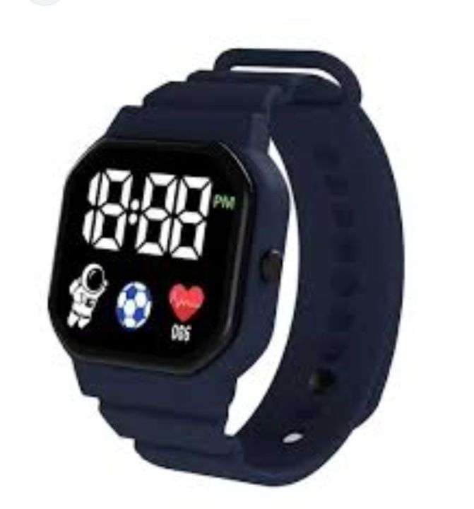 1Pcs Dry Cell Powered Youth Students Watch Fashion  Led Degital Touch Football Display Wstch For Kids Boys And Girls