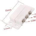 Magnetic door window switch for security alarm. 