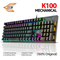 Original HP Blue Switch Mechanical Gaming Keyboard Wired USB With RGB Backlight 104 Key By FunBug Board. 