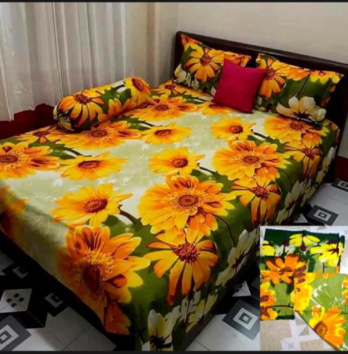 Cotton%20King%20Size%20Bedsheet%20With%20Two%20Pillow%0A%0ACover%20Size%207/8%20Feet%20Head%20Pillow%20cover%20Size%0A%0A20/28%20Inch%20-%20Image%202