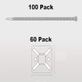 160pcs Zip Tie Mounts Self-Adhesive Backing Cable Organizer Management Clips Wall Anchors for Secure Wire Holding Light fixation. 