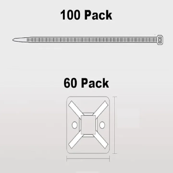 160pcs%20Zip%20Tie%20Mounts%20Self-Adhesive%20Backing%20Cable%20Organizer%20Management%20Clips%20Wall%20Anchors%20for%20Secure%20Wire%20Holding%20Light%20fixation%20-%20Image%206