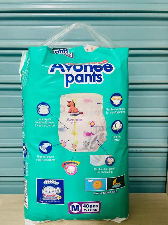 Avonee Pants System Baby Daiper (M Size) (7-12kg) (40pcs)