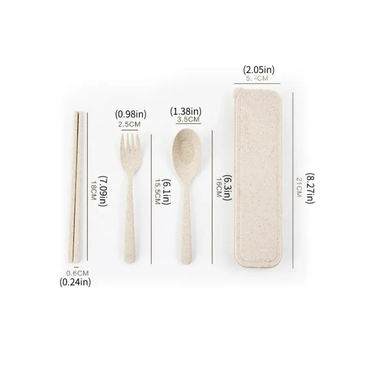 Cutlery%20Wheat%20Straw%20Spoon%20Fork%20Chopsticks%20With%20Box%20Students%20Tableware%20Travel%20Portable%20Dinnerware%20Kitchen%20Accessories%20-%20Image%202