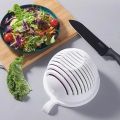 Effortless Kitchen Prep| Vegetable Salad Cutter Bowl for Quick and Easy Slicing. 