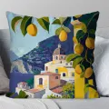 Lemon Pillow Case Square Pillow Bedroom Sofa Leisure Comfort Cushion Car Living Room Home Decoration 40X40. 