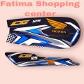 chain cover sticker for 125 cc cg Honda with Silencer Sticker / design sticker for chain cover Honda 125 with Silencer Sticker/ sticker chain cover with Silencer Sticker colour black 2025/Silencer Sticker & Chain Cover Sticker for 125 Honda Motorcycles. 