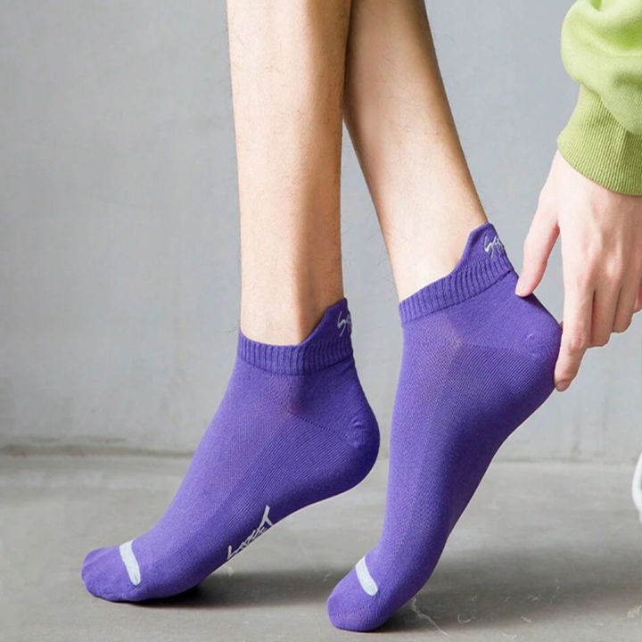 5/10/20/30%20Pairs%20Men%20Ankle%20Socks%20Fashionable%20Letter%20Sports%20Style%20Odor%20Proof%20Sweat%20Absorbing%20Breathable%20Invisible%20Running%20Socks%20-%20Image%204