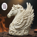 3D Mystical Pegasus Wings Candle Mold, Realistic Feather and Mane Details, Reusable and Easy to Clean, DIY Scented Candle Mold.