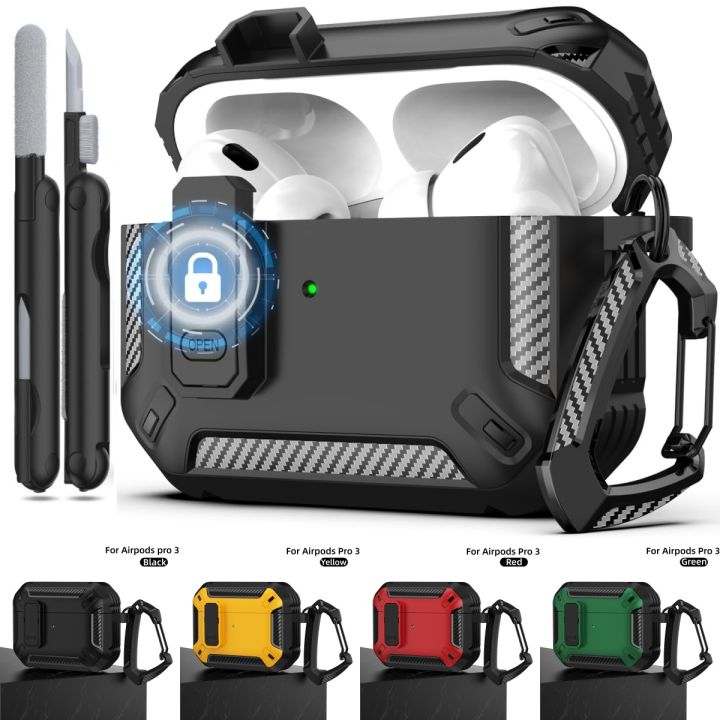 Secure Lock For AirPods 5/4/Pro 3 Headphone Accessories with Cleaning Kit & Keychain Protective Case For AirPods 5/4/Pro 3/Pro 2