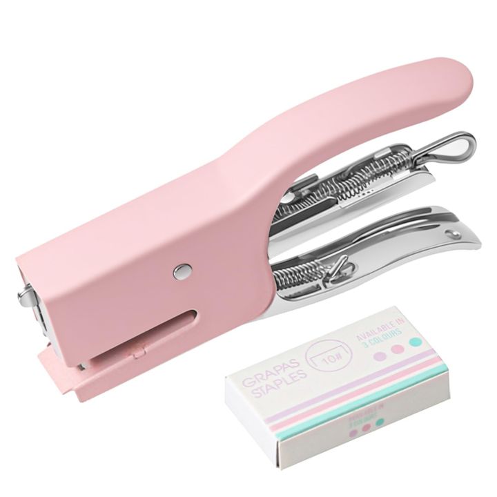 Solid%20Color%20Metal%20Handheld%20Stapler%20School%20Office%20Home%20Convenient%20Stapling%20Tool%20Helpful%20Portable%20Paper%20Binding%20Equipment%20Prop%20-%20Image%203